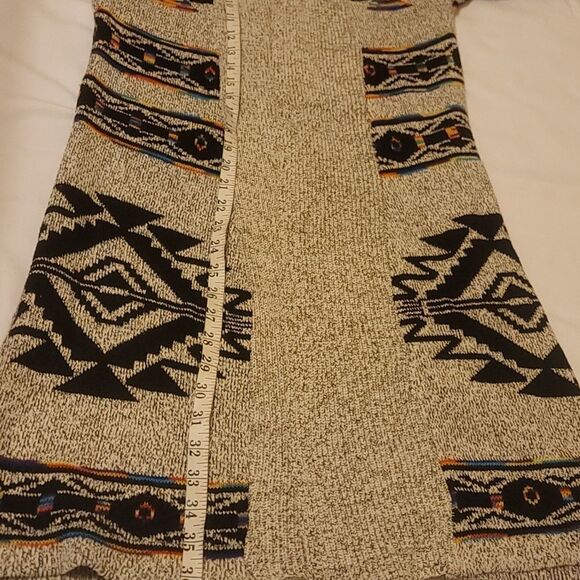Northern Angel | Aztec Tribal Rainbow Long Open Front Cardigan size small - Picture 4 of 7